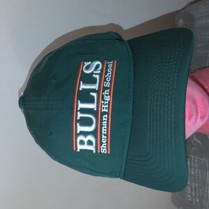 Sherman High School Bulls Embroidered Strapback Hat Cap